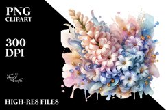 Shiny Pastel Hyacinth Golden Splash Clipart Product Image 1