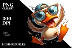 Exaggerated Duck with Oversized Sunglasses, Transparent PNG Product Image 2