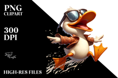 Cute Duck with Sunglasses PNG Product Image 2