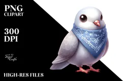 Shy Dove Bandana | Watercolor Clipart Product Image 2