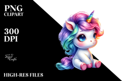 Vibrant Baby Unicorn PNG Product Image 2
