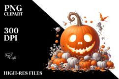 Funny Jack-O&#039;-Lantern Digital Art PNG Product Image 2