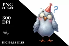Funny Dove Standing Party Hat | Sublimation | Clipart Product Image 1