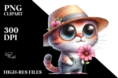 Cat with Hat and Bandana PNG Product Image 2