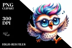 joyful baby owl, Transparent PNG Product Image 3