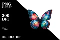 Colorful Butterfly Painting, PNG Product Image 2