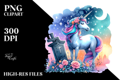 Simple Halloween Unicorn with Grave, 20 oz Tumbler Product Image 2