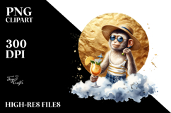 Stylish Monkey in Beachwear PNG Product Image 2