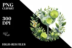 Vibrant Watercolor Gimlet | Clipart Product Image 1