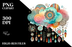 Colorful Boho Cloud PNG Product Image 2