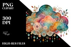 Colorful Boho Cloud PNG Product Image 2