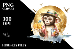 Happy Monkey Drinking Cocktail Product Image 2