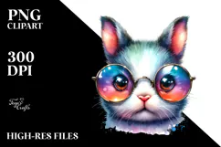 Cute Vibrant Monkey Baby with Sunglasses PNG Product Image 2