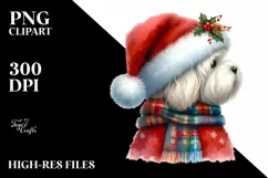 Colorful Havanese Christmas, Transparent PNG Product Image 3