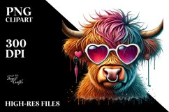 Highland Calf with Cool Haircut, PNG Product Image 2