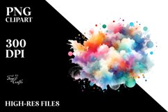 Colorful Watercolor Splash | Sublimation Clipart Product Image 1