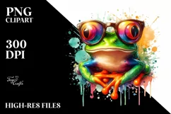Colorful Frog Vibrant Sunglasses Clipart Product Image 3