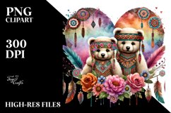 Colorful Baby Bear Heart PNG Product Image 2