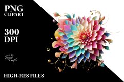 Watercolor Luxury Flower Splash Clipart Product Image 1