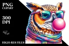High Detail Owl Quirky Sunglasses Clipart Product Image 3