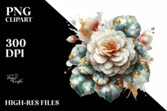 Shiny Begonia Made of Like Material with Small Golden Product Image 3