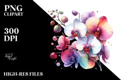 Orchid with Glossy Petals, Transparent PNG Product Image 2