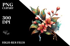 Detailed Stained Jasmine | Sublimation | Clipart Product Image 1