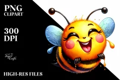 Funny Cute Bee Smiling with the Tongue Out Product Image 3
