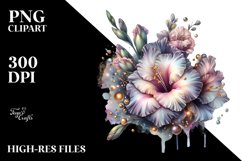 Shiny Gladiolus Watercolor Sticker Clipart Product Image 1