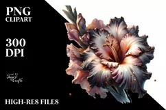 Shiny Gladiolus Watercolor Sticker Clipart Product Image 3