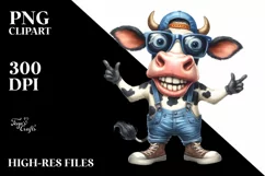 Watercolor Cow Big Eyes|Clipart Product Image 1