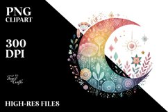 Simple Boho Moon PNG Product Image 2