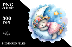 Summer Baby Bear Sleeping on the Moon Product Image 2