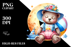 Summer Baby Bear Sleeping on the Moon Product Image 2