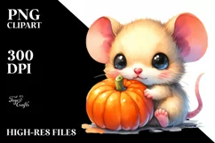 Baby Mouse in Vibrant Drawing | Sublimation | Clipart Product Image 3