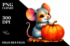Baby Mouse in Vibrant Drawing | Sublimation | Clipart Product Image 1