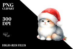 Santa Hat Cat, Transparent PNG Product Image 2