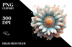 Abstract 3D Looking Pastel Plastic Sunflower, High-Res PNG Product Image 2