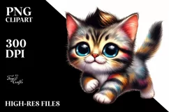Cute Baby Cat Running PNG Product Image 3