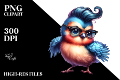 Cute Baby Bird Dancing, Vibrant Drawing PNG Product Image 2