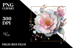 Glossy Camellia Made of -like Material PNG Product Image 2