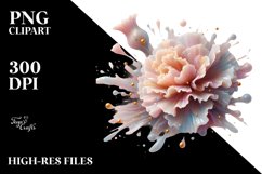 Glossy Pastel Carnation Golden Splash Clipart Product Image 3