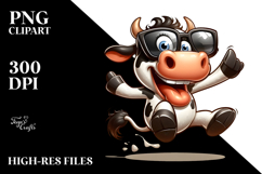 Cute Kitten with Cow PNG Product Image 2
