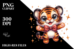 jumping Tiger with Silly Smirk PNG Product Image 2