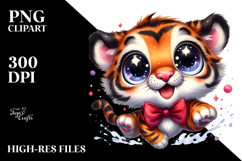 jumping Tiger with Silly Smirk PNG Product Image 2