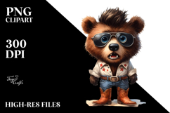 Bear Cowboy Boots Expressive | Sublimation | Clipart Product Image 2