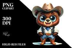 Bear Cowboy Boots Expressive | Sublimation | Clipart Product Image 2