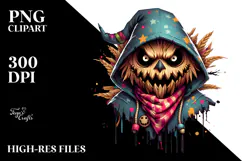 Funny Scarecrow in Spooky Hoodie Product Image 2