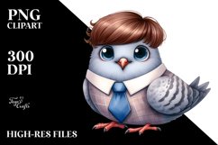 Dressed Dove Excited Clipart Product Image 3