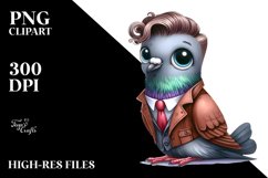 Dressed Dove Excited Clipart Product Image 1